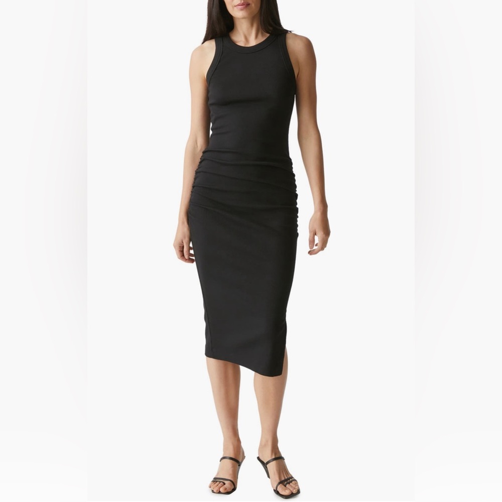 Michael Stars Wren Side Slit Sleeveless Body-Con Midi Dress